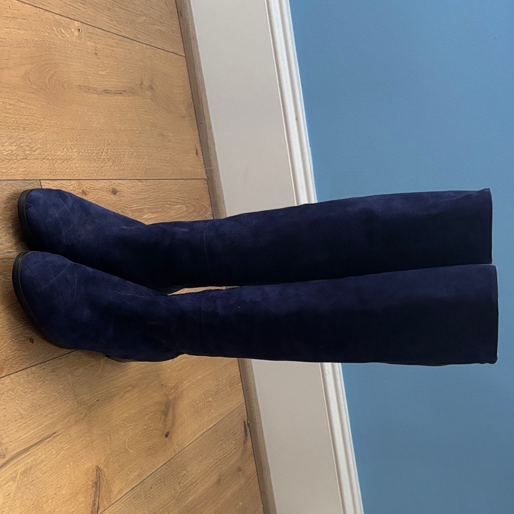 LK Bennett Deep Blue Suede Boots